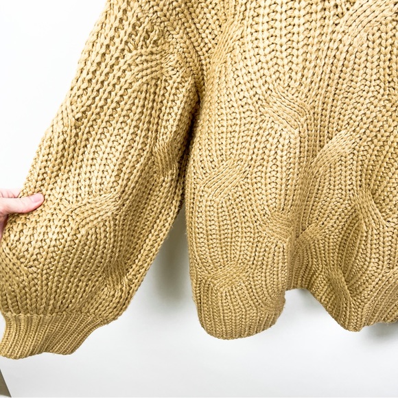 12th Tribe Tan Cowl Neck Sweater - Picture 3 of 8